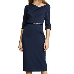 Black Halo Jacki O 3/4 Sleeve Sheath Dress 6